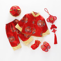 Baby one year old dress male children Tang suit one year old catch Zhou suit suit Chinese style clothes New year dress men autumn