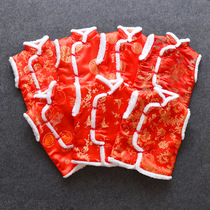 Kindergarten hair collar vest autumn and winter thick cotton horse clip shoulder boys and girls festive New Years Day performance