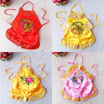 Baby belly childrens bellyband summer thin suit men and women baby red pocket embroidery dragon and phoenix photo clothing