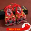 Tiger shoes Baby cloth shoes Spring soft bottom pomegranate men's and women's baby toddler shoes Full moon handmade year-old shoes 01 years old