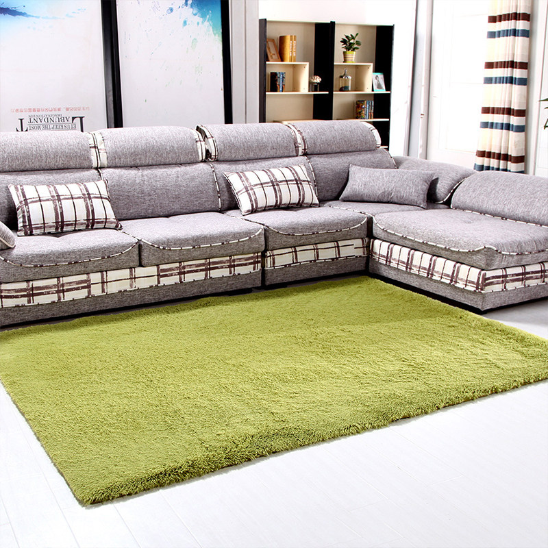 Silk wool carpet can be washed and thickened solid color simple bedroom room bedside blanket living room sofa tatami carpet