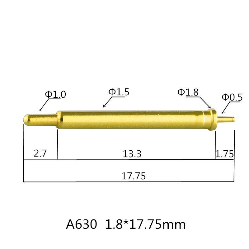 Shenzhen factory direct sales bcd board welding spring thimble probe current conductive needle copper needle contact point A630