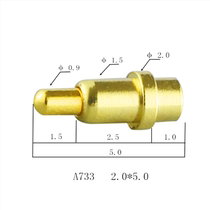 A733 pogopin Conductive Probe Telescopic Spring Thimble Copper Pin Charging Spring Pin Elastic Thimble