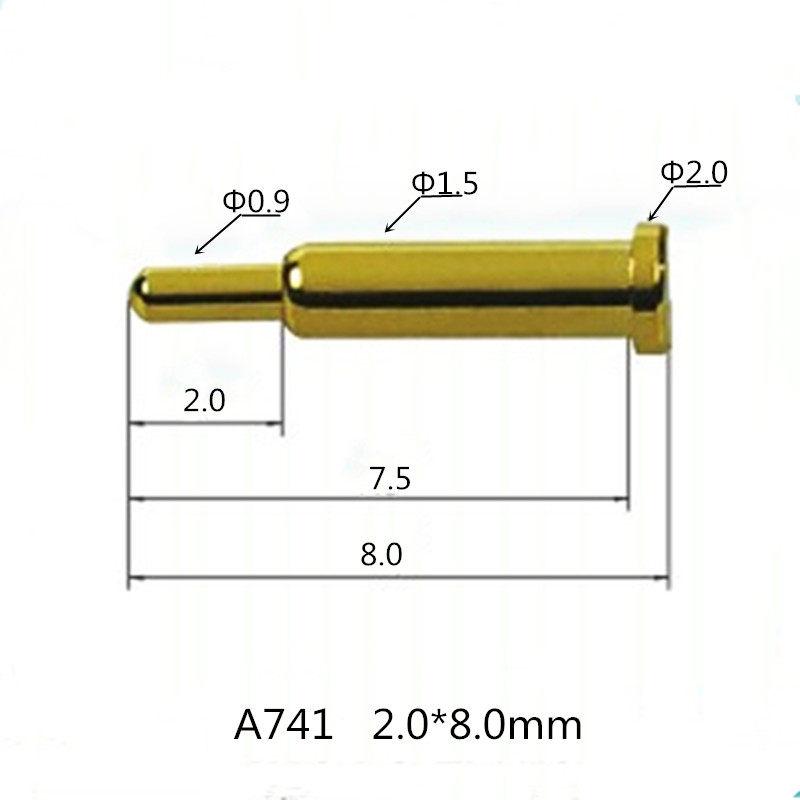 pogopin connector spring thimble battery charging needle copper gilded contact pin A741