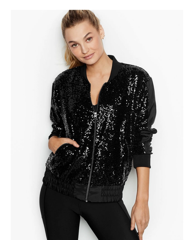 Áo khoác bomber đính sequin bí mật của Victoria 11142138 - Áo khoác thể thao / áo khoác áo khoác lông adidas