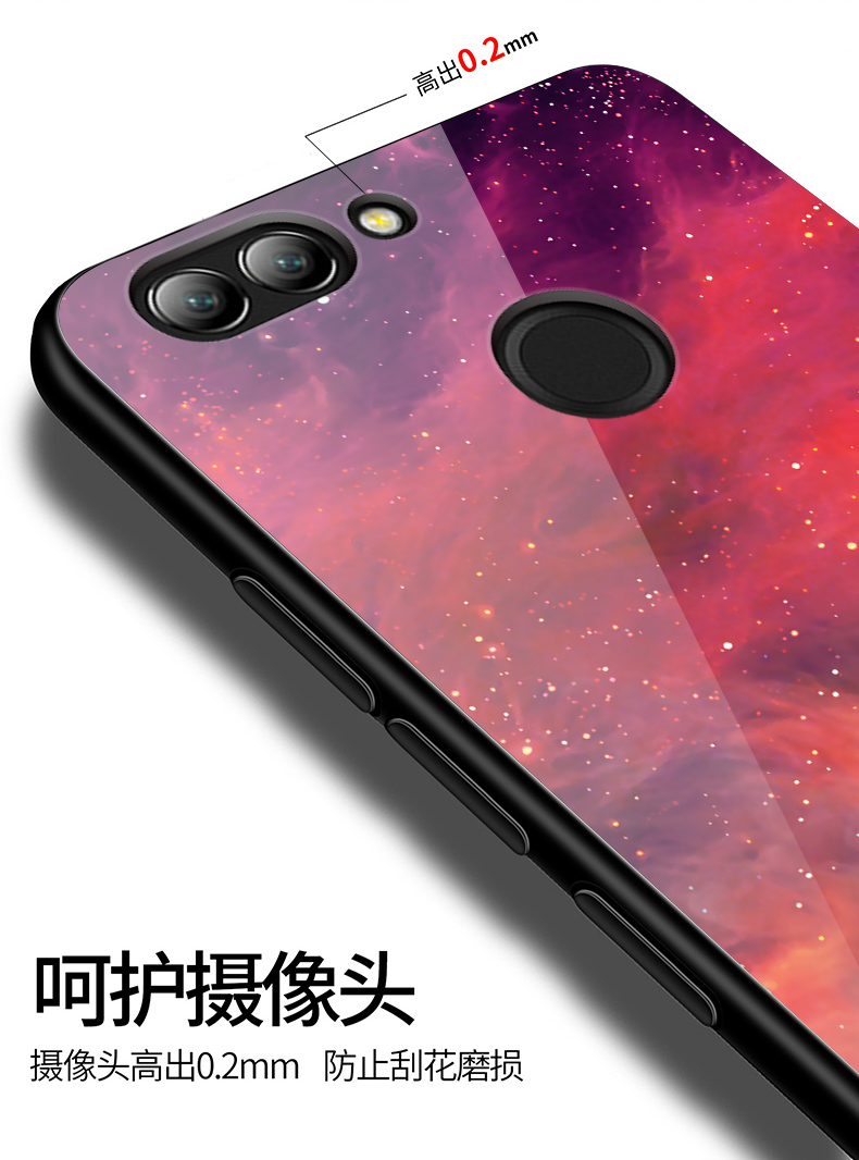 Ốp lưng điện thoại di động Huawei nova2 Kính cường lực Huawei nova2plus vỏ bảo vệ thời trang đơn giản chống rơi toàn diện - Phụ kiện điện thoại di động chân quay điện thoại