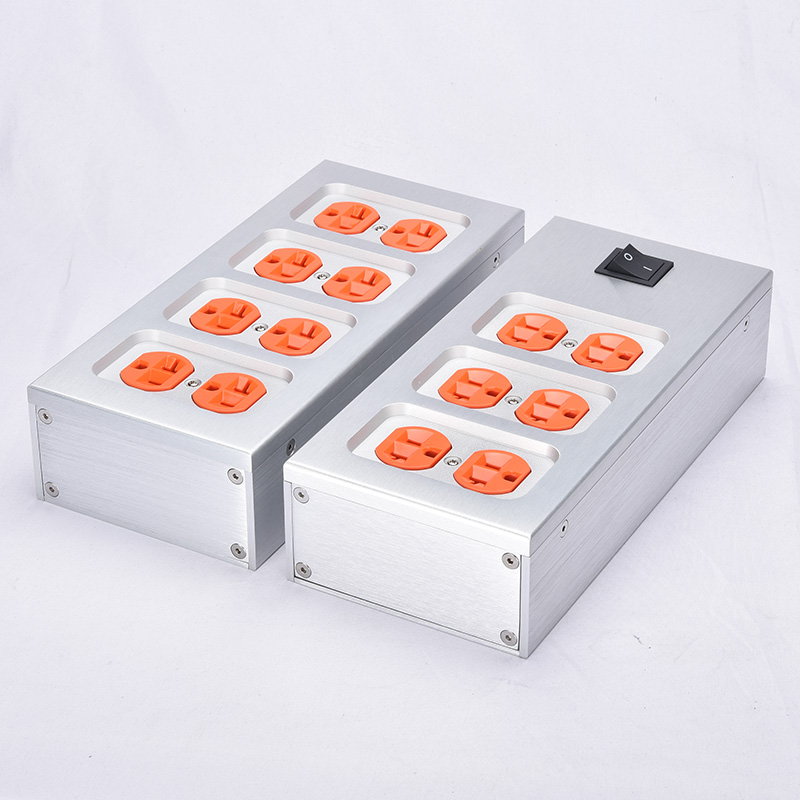 Full Aluminum Host Shell American6 Bits Distribution Box 8 Bits Burn Grade Power Socket Host Shell