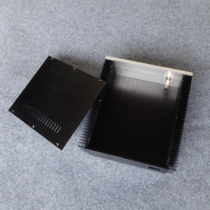BRZHiFi-10W1969 Small A All Aluminum Main Shell Two Sides Radiator Power Amplifier Chassis 2409