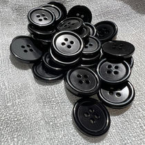 Clothes black buttons resin four-eye button shirt buttons work clothes replacement buttons
