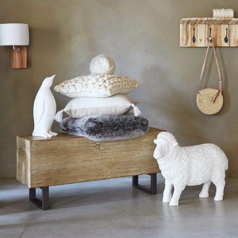 Nordic Industrial Wind Solid Wood Strip Benches Home minimalist Shoes Stool folk Log TV Cabinet Retro Creative Short Bench