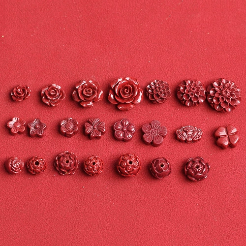 Аксессуары, цветок лотоса, бусины, плетеный браслет ручной работы, цвета киновари, в цветочек, со снежинками, связать своими руками