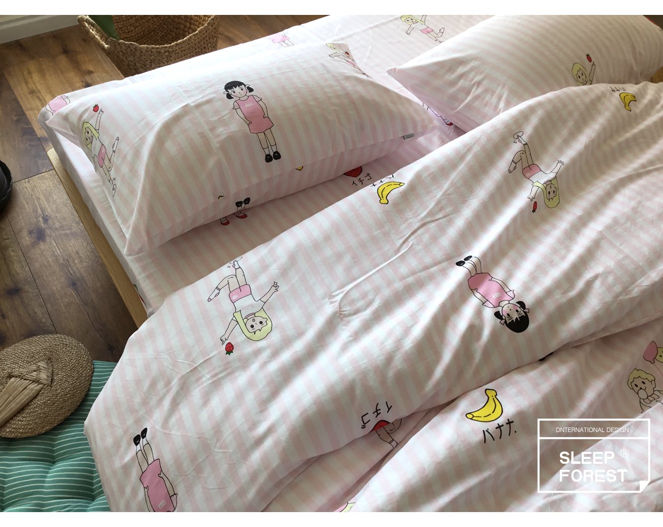 Quilt cover mảnh duy nhất cotton mùa xuân và mùa hè thực vật phim hoạt hình bông quilt cover sinh viên duy nhất chăn đơn 1.5 đôi 2.0
