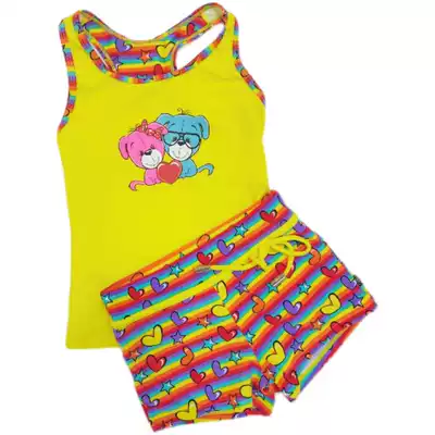 Children's two-piece flat corner swimsuit female girl Princess Xia baby child middle child cute girl swimsuit YZ5156