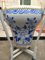 Manufacturer direct sales 16 inch 18 inch 18 inch green flower porcelain drum wood water drum Dragon drum flower pot Drum Bull Leather drum Painted Drum Large Drum