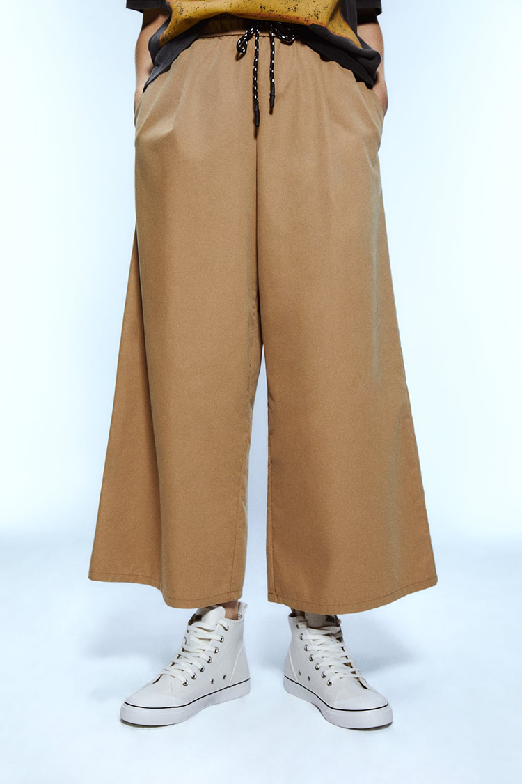 Value-value Foreign Trade Summer loose high waist pants pants day dress tight waist dress tighter belt