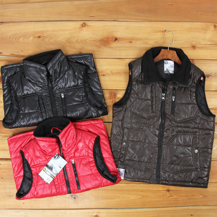 Ultra Worth Foreign Trade Autumn Winter New Tooling Multi Pocket Clip Cotton Waistcoat Men Chop Shoulder Jacket Warm Vest Light External Wear