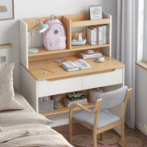 Desk bookshelf combination light luxury modern writing desk small apartment space saving desk computer desktop desk with drawer