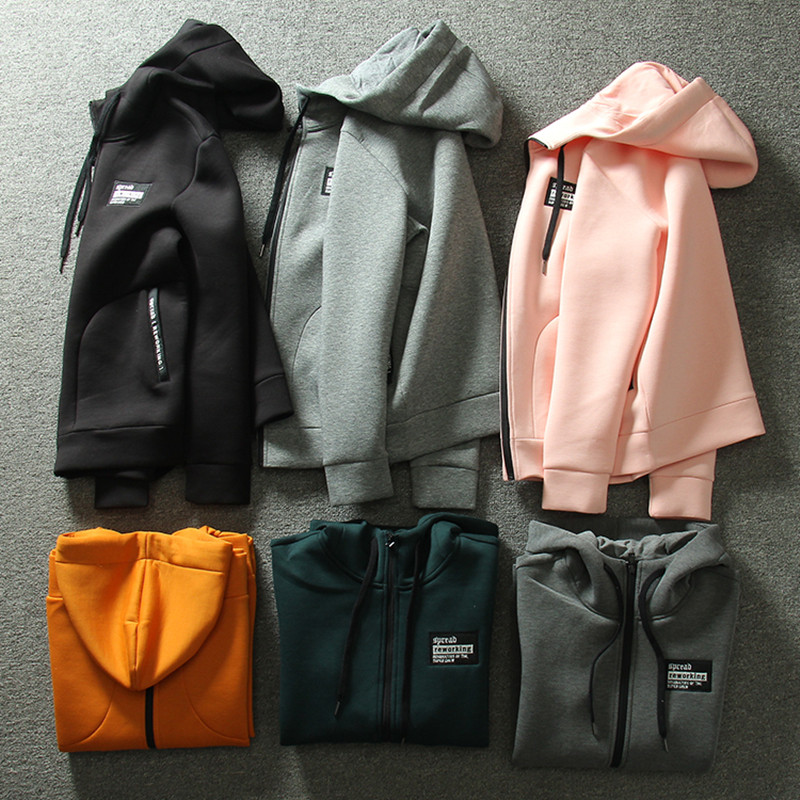 6 color lovers must enter the new hollow air cotton~men and women autumn and winter new warm hooded sweatshirt jacket