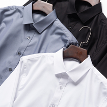 Premium Holy hemp fiber stretch comfortable poplin shirt summer Men business casual long sleeve shirt T3010