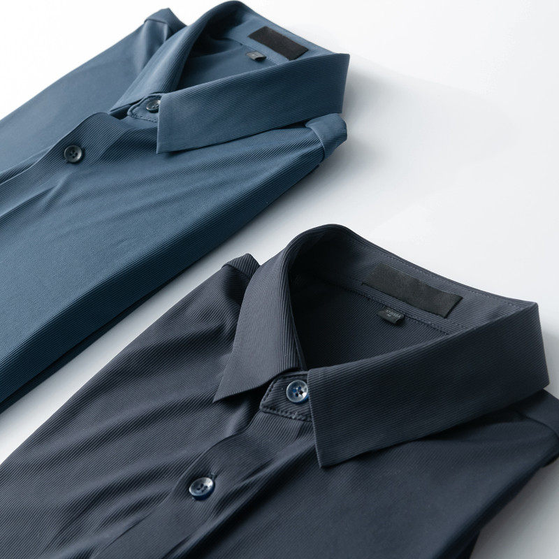 Light extravagant line ~ advanced fabric ~ no-mark pressed rubber laser cut ~ male pure color Business casual shirt shirt T2683