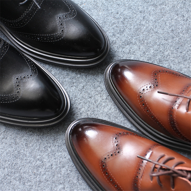 How can T616 be so soft? Whole cowhide foreign trade tail single men's shoes retro carved casual leather shoes low top