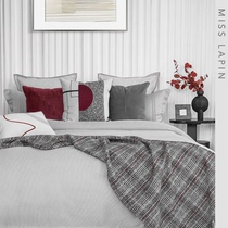 MISSLAPIN modern minimalist light and luxurious green decent board room 10 pieces of bed mix with pillow-bed tailblanket