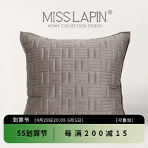 Lanpint home minimalist modern-like plate close by bag Cushion Back Cushion Grey Irregular Square Quilted Generous pillows