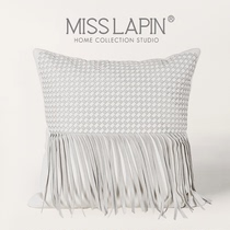 MISSLAPIN original prototype board room living-room sofa cushion with pillow close to pillow modern minima white braided square pillow