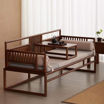 Wujin wood new Chinese style Luohan bed sofa bed dual-purpose small apartment living room retractable sliding bed solid wood imperial concubine couch