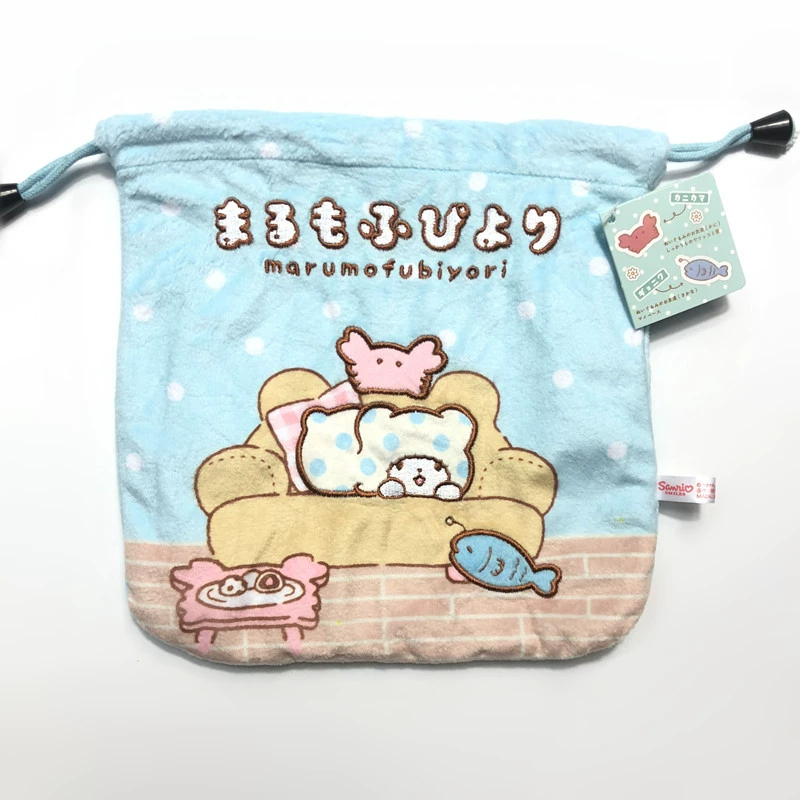 Marumofubiyori phim hoạt hình anime xung quanh dễ thương bó túi đồ lặt vặt túi điện thoại pocket purse miếng dán sticker