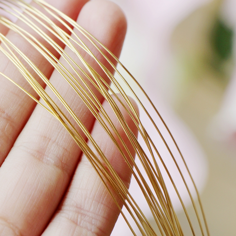Golden Iron Wire Fine Wedding Celebration hair Hairpin Artisanal Diy Head Accessories Make Flower Shop Materials Environmentally Friendly Semi Hard Brass Wire Cord