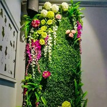 Simulation plant wall anti-real and false lawn turf wall green plant background wall flower wall image Wall storefront door decoration