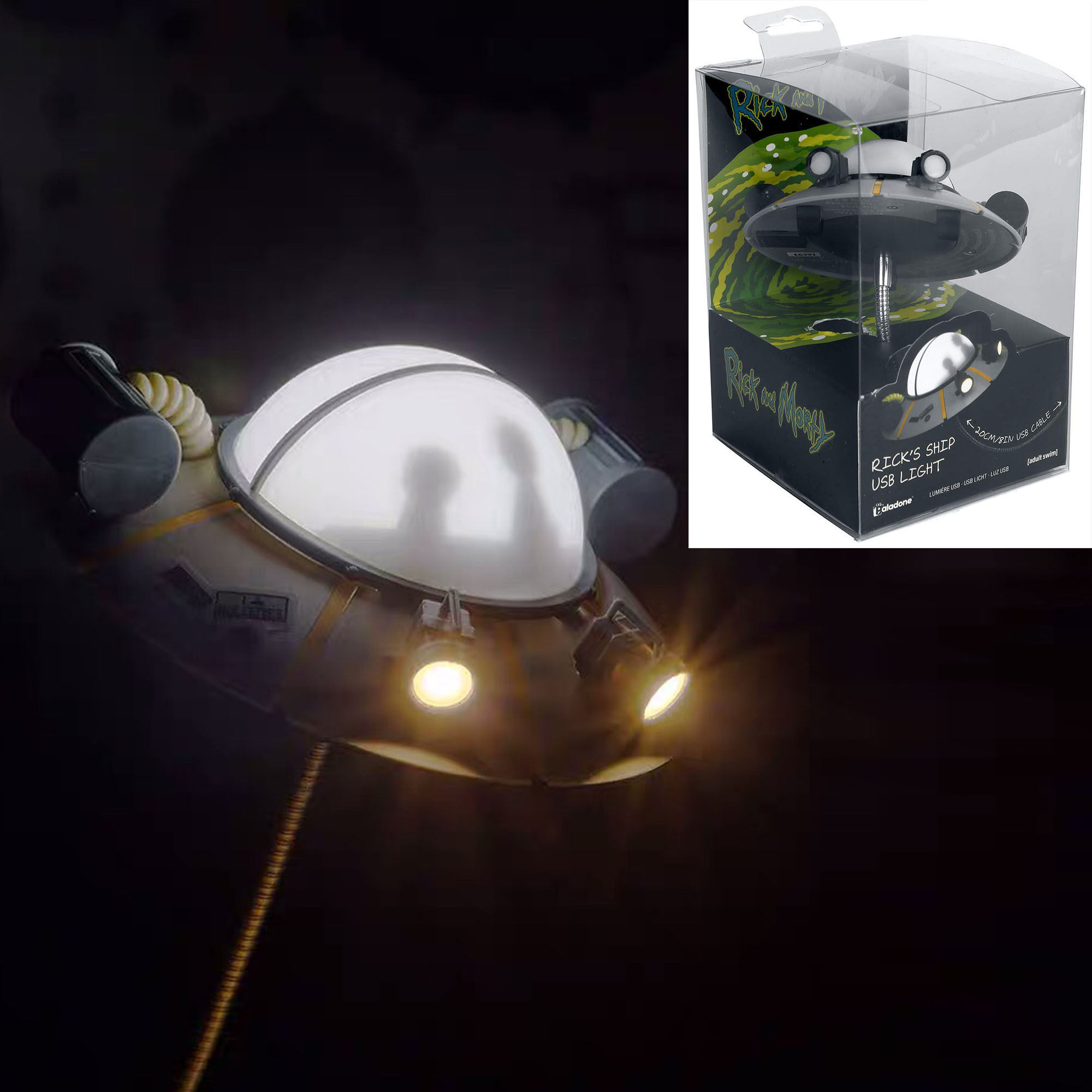 American Rick and Morty Rick and Morty USB Night Light Table Lamp Spaceship Doll Model Gift