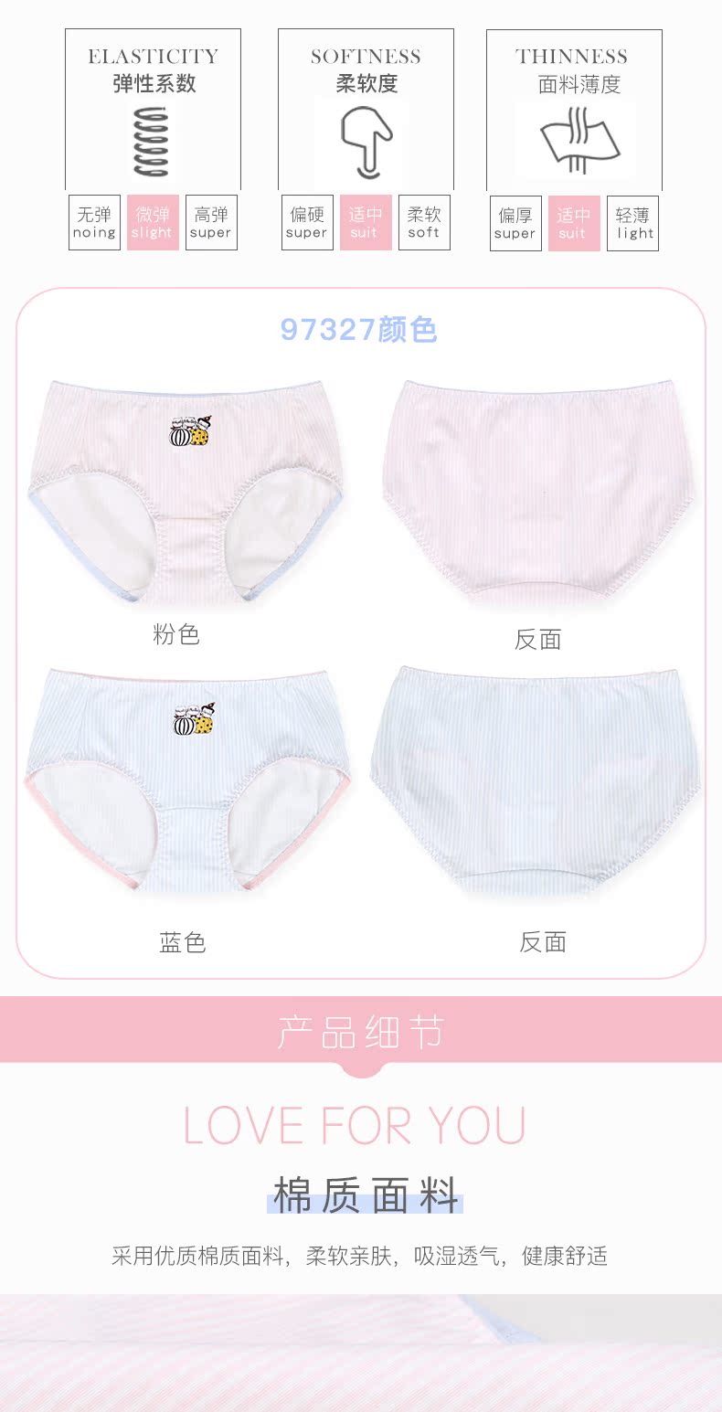 Đồ lót nữ Meilandu chất liệu cotton mỏng dành cho nữ 裆 quần short eo giữa dành cho học sinh trung học Nhật Bản mùa hè 97327 bikini gợi cảm cho nữ