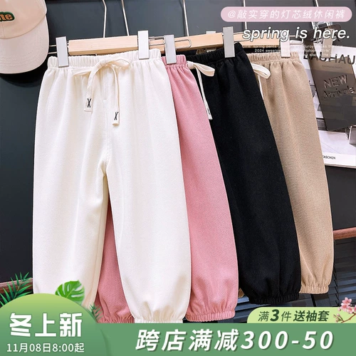 Вельветовые весенние детские штаны для отдыха, подходит для подростков, на шнурках, тренд сезона, в корейском стиле