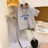 Базовые приятные телу штаны с буквами, летний комплект, летняя одежда, в корейском стиле