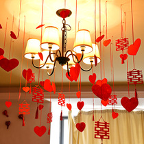 Wedding supplies personality creative wedding DIY non-woven velvet cloth flower pendant hanging decoration new wedding room decoration