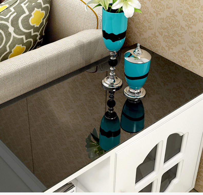 Trắng hình chữ nhật bàn cà phê bên một vài nhỏ phía bảng bên phong cách sofa đơn giản đồ nội thất tủ tủ khóa - Bàn trà bàn phòng khách thông minh