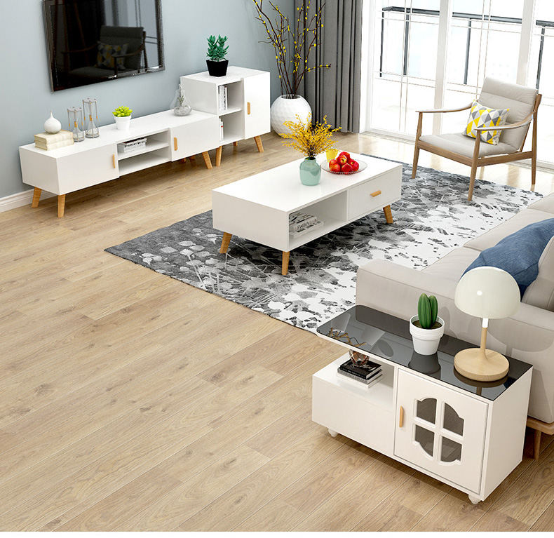 Trắng hình chữ nhật bàn cà phê bên một vài nhỏ phía bảng bên phong cách sofa đơn giản đồ nội thất tủ tủ khóa - Bàn trà bàn phòng khách thông minh