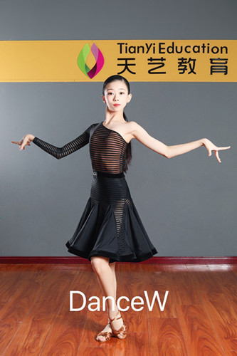 Danse Dance Advanced Custom Latin Dance Practice Toddler Latin Two-piece Dress International Pop Fabric