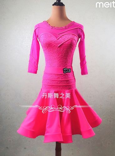 Danse Dance Advanced Custom Early Childhood Latin Dance Standard Competition Suit Standard Split Performance Korea Fabric Display Slim