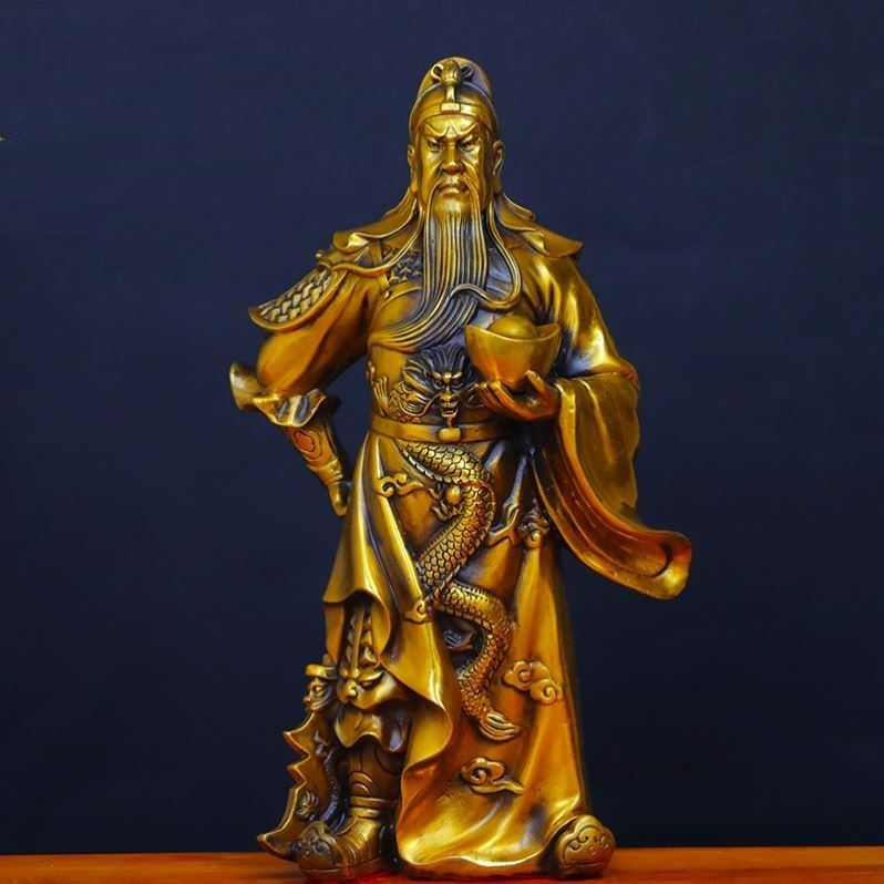 Pure Tongguan Gong Statue is dedicated to the Guan Yu's Fortune And Mercy, and the Jewelry Statue of the Bronze Statue of the Bronze Statue of the Craftsmanship Gift Pendulum