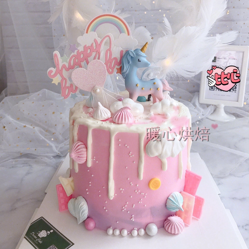 Trang trí bánh nướng bông đèn Fantasy Gradient Unicorn búp bê trang trí Bubble Moon Star Plugin Plugin - Trang trí nội thất bố trí phòng khách đẹp