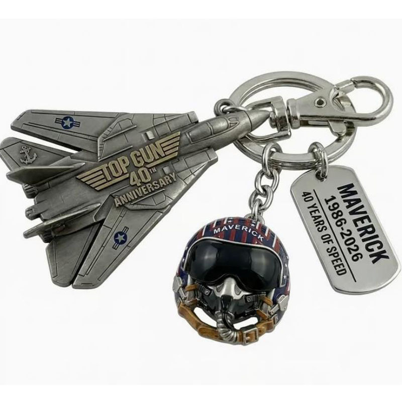 Top Gun40Th Anniversary Keychain Top Gun 40 Years Maverick Helmet Keychain