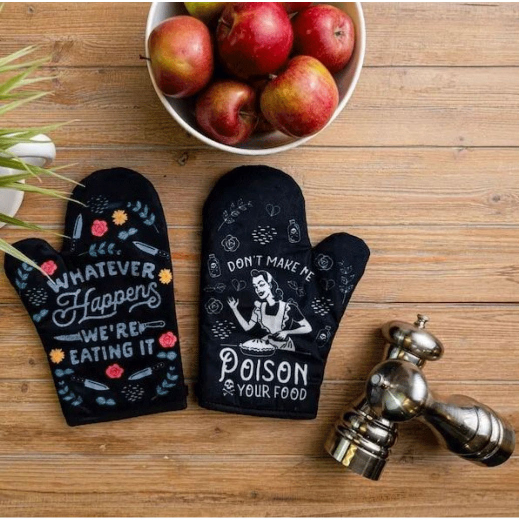 2023 Cross-border Oven Mitt Funny Cooking Baking Kitchen Cooking Gloves Microwave Oven Anti Burn-Taobao