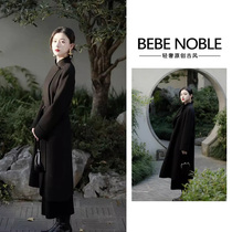 BEBE NOBLE Light Extravagant New Chinese Light National Style Ladies Autumn Winter Flight Attendant with a large double face cashmere