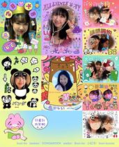 bozi original electronic version of photo sticker photo frame cute cartoon polaroid card