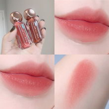 Non stick cup mouth red lip glaze matte milk tea color fading brand matte surface niche