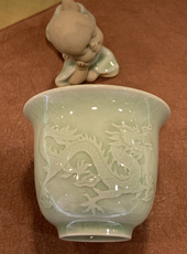 чашка 汝窑.龙腾四海 闻香杯 6cm 80ml