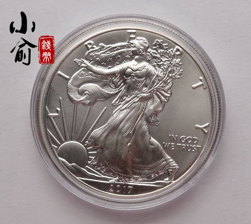 American 2017 Eagle Silver coin American Free Goddess Silver coin 1 oz Silver 17-Year Eagle Silver coin-Taobao